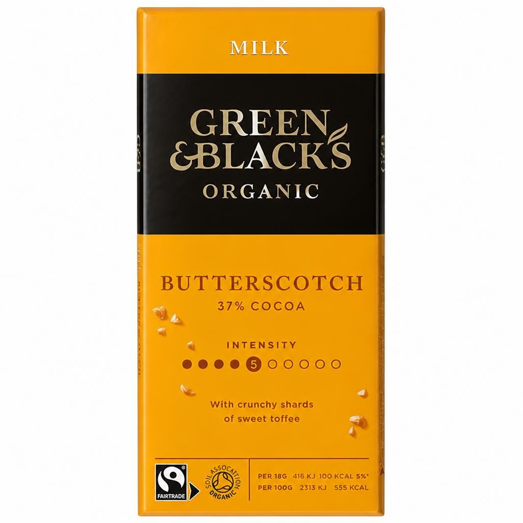 Green & Black's Organic Butterscotch Milk Chocolate Bar 90g