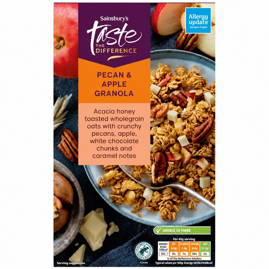 Sainsbury's Pecan & Apple Granola, Taste the Difference 500g