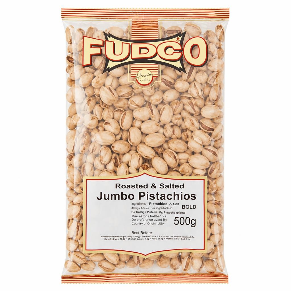 Fudco Roasted & Salted Jumbo Pistachios 500g