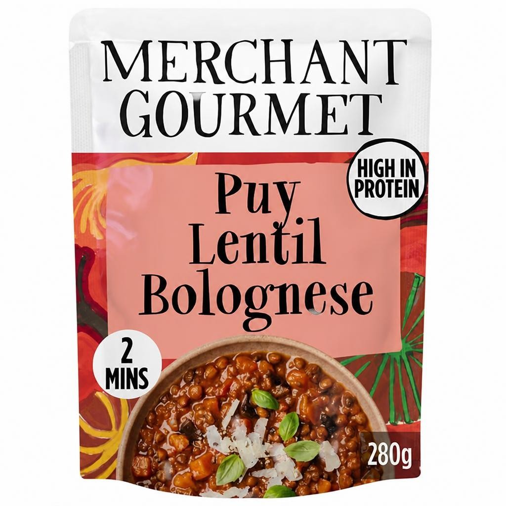 Merchant Gourmet Puy Lentil & Mixed Mushroom Bolognese with Basil & Sundried Tomato 280g