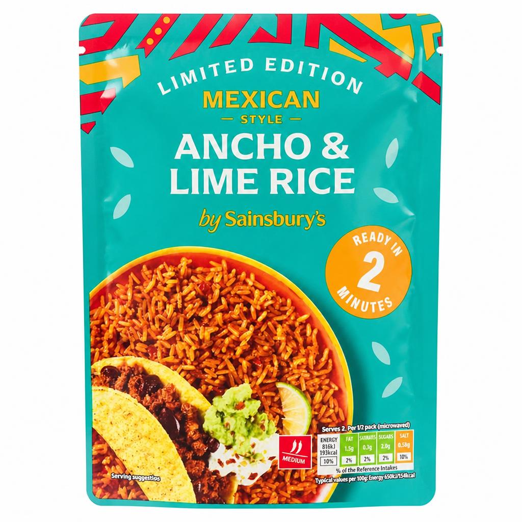 Sainsbury's Mexican Style Ancho & Lime Rice, Limited Edition 250g