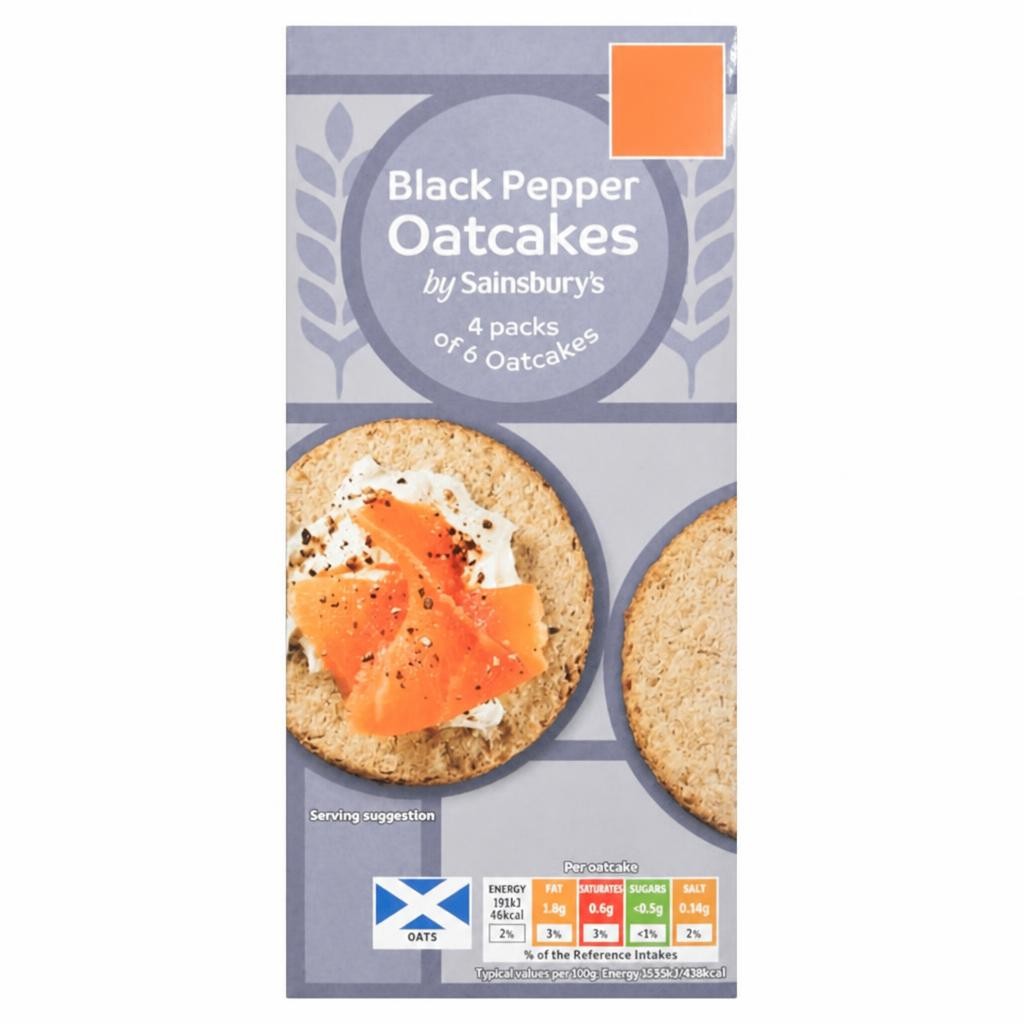 Sainsbury's Black Pepper Oatcakes 250g