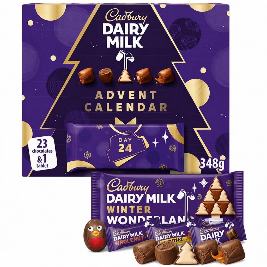 Cadbury Dairy Milk Chocolate Chunk Christmas Advent Calendar 348g
