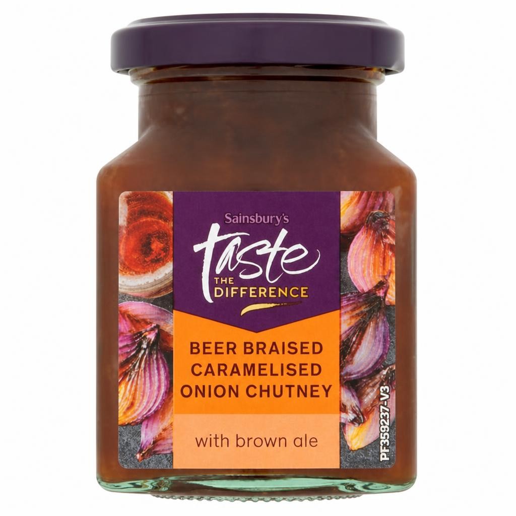 Sainsbury's Beer Braised Caramelised Onion Chutney, Taste the Difference Summer Edition 210g