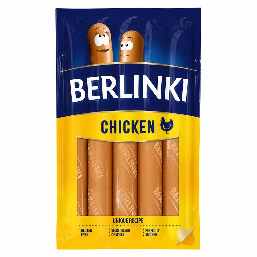 Morliny Berlinki Chicken Hot Dogs 250g