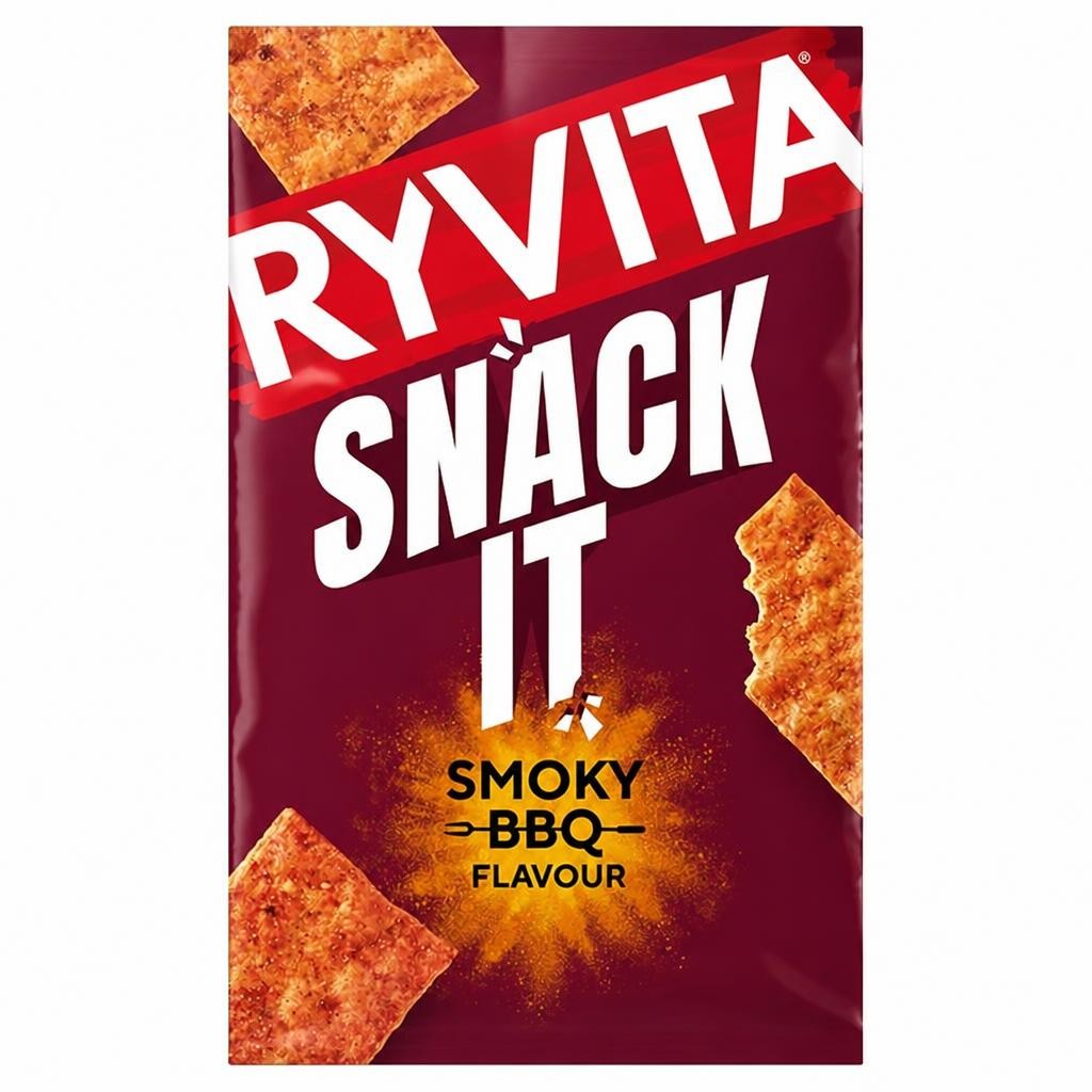 Ryvita Snack It Thins Smoky BBQ Flatbread Snacks 125g