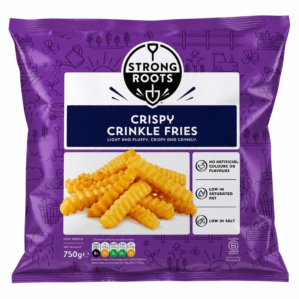 Strong Roots Crispy Crinkle Fries 750g