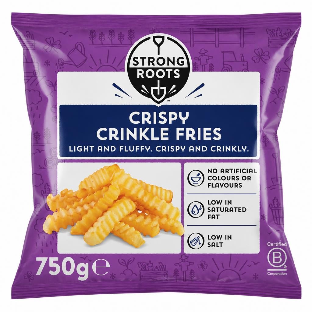 Strong Roots Crispy Crinkle Fries 750g