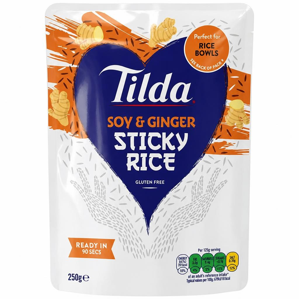 Tilda Soy & Ginger Sticky Rice 250g