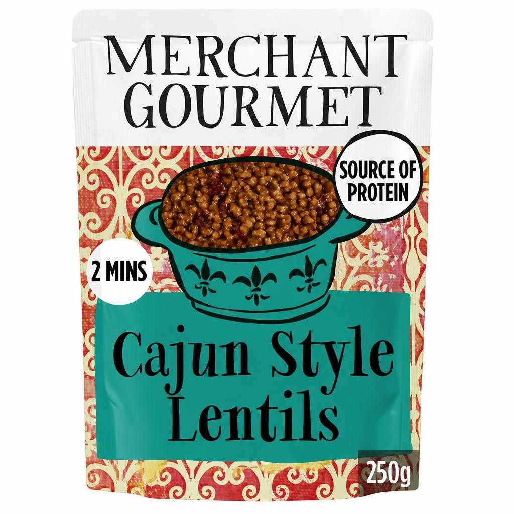 Merchant Gourmet Spicy Cajun Style Lentils & Red Kidney Beans 250g