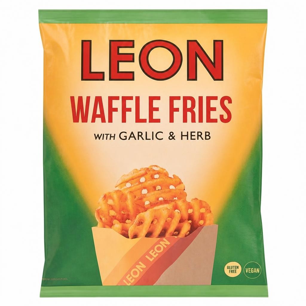 LEON Waffle Fries with Garlic & Herb 550g