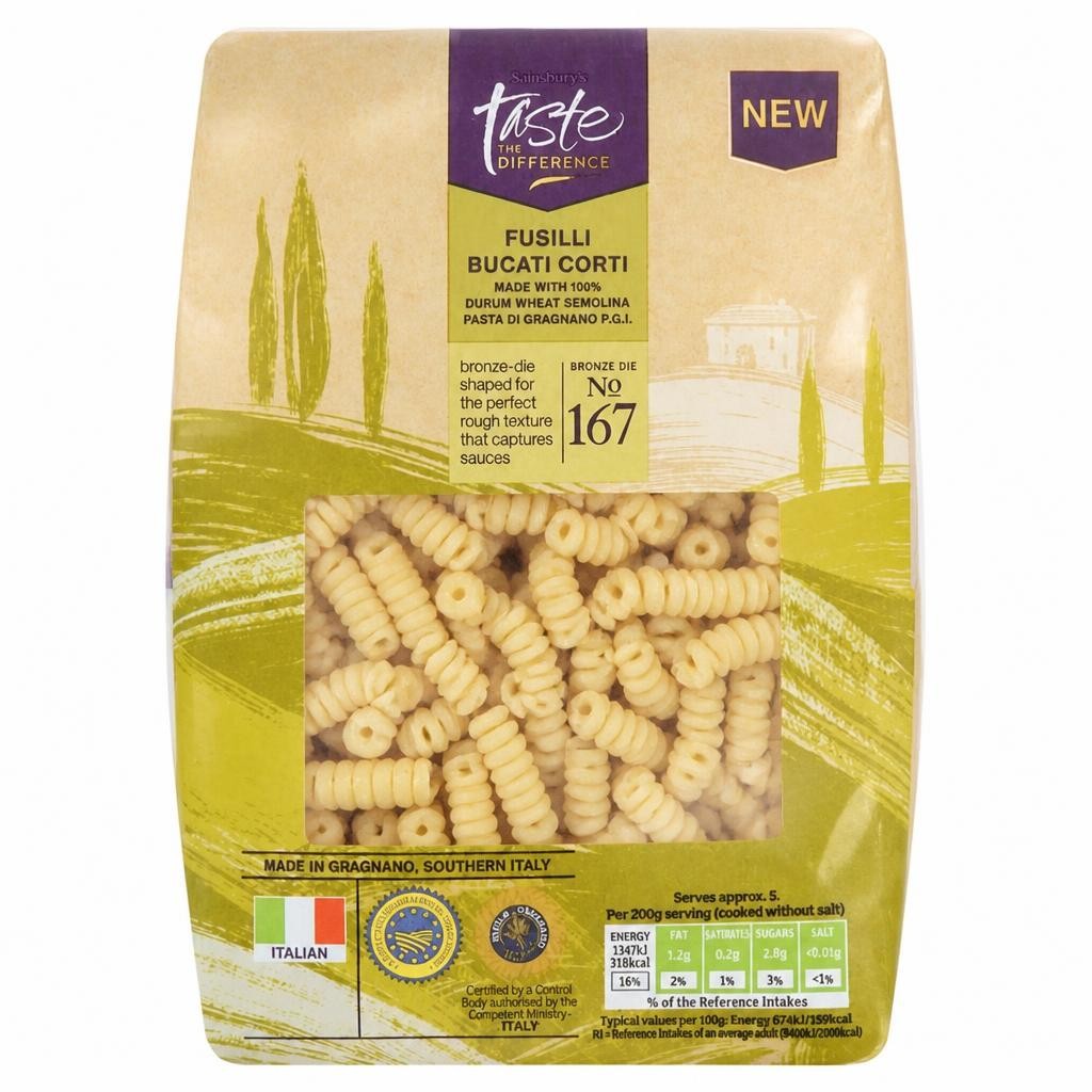 Sainsbury's Fusilli Bucati Corti, Taste the Difference 500g