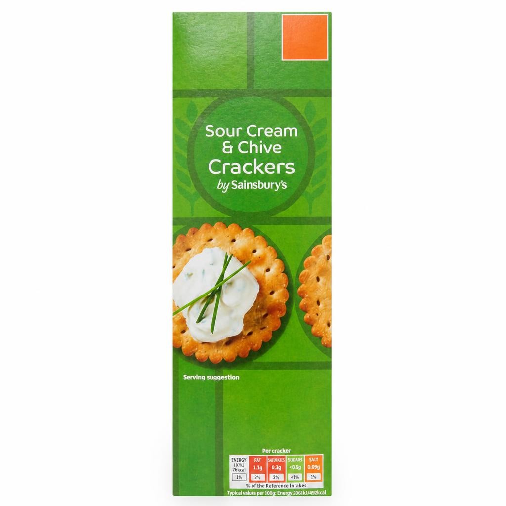 Sainsbury's Sour Cream & Chive Crackers 185g