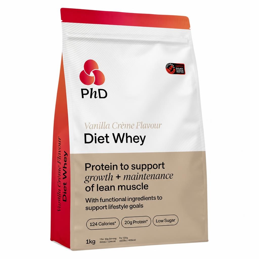 PhD Diet Whey Protein Powder Vanilla Crème 1kg