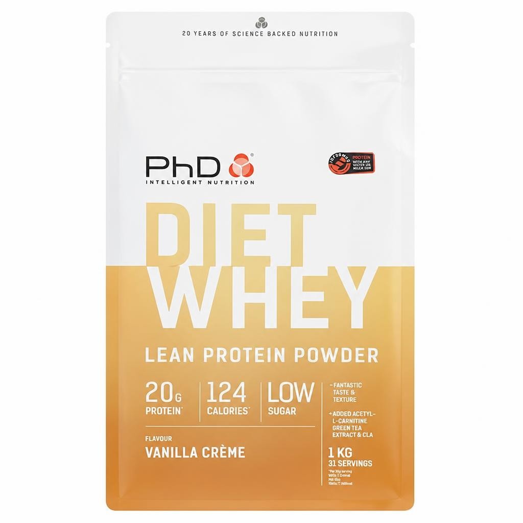 PhD Diet Whey Protein Powder Vanilla Crème 1kg