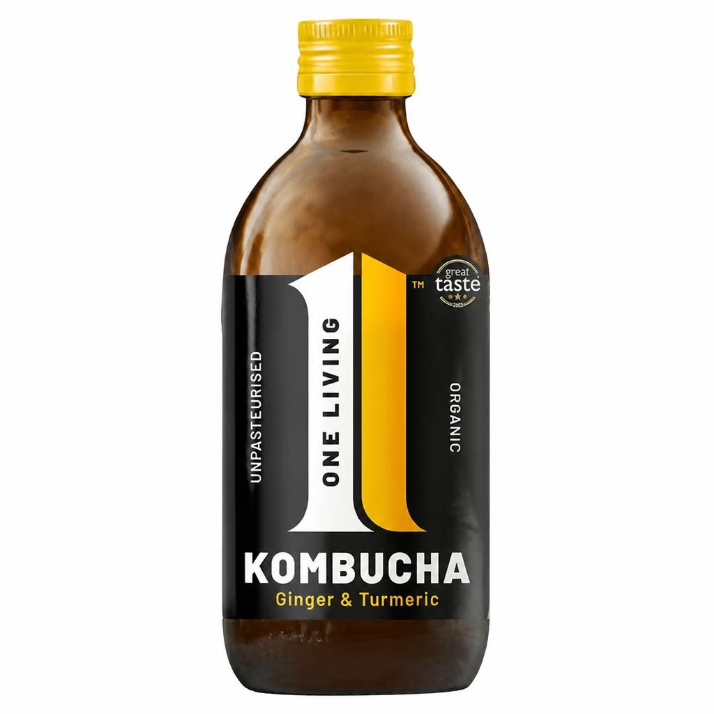 One Living Organic Kombucha Ginger & Turmeric 330ml