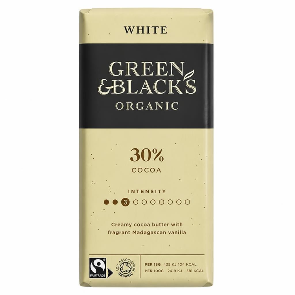 Green & Black's 90g Organic 30% White Chocolate Bar