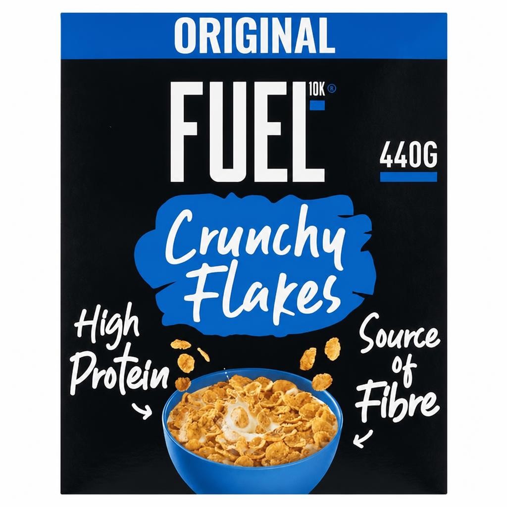 FUEL10K Original Crunchy Flakes High Protein Breakfast Cereal 440g