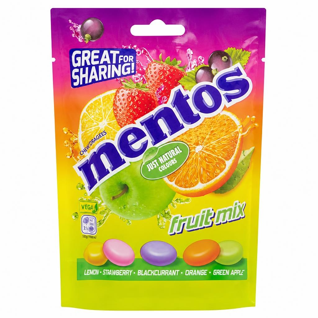 Mentos Fruit Mix Chewy Dragees 140g