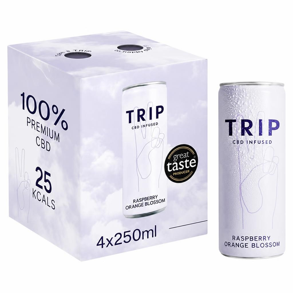 Trip Premium CBD Raspberry Orange Blossom 4 x 250ml