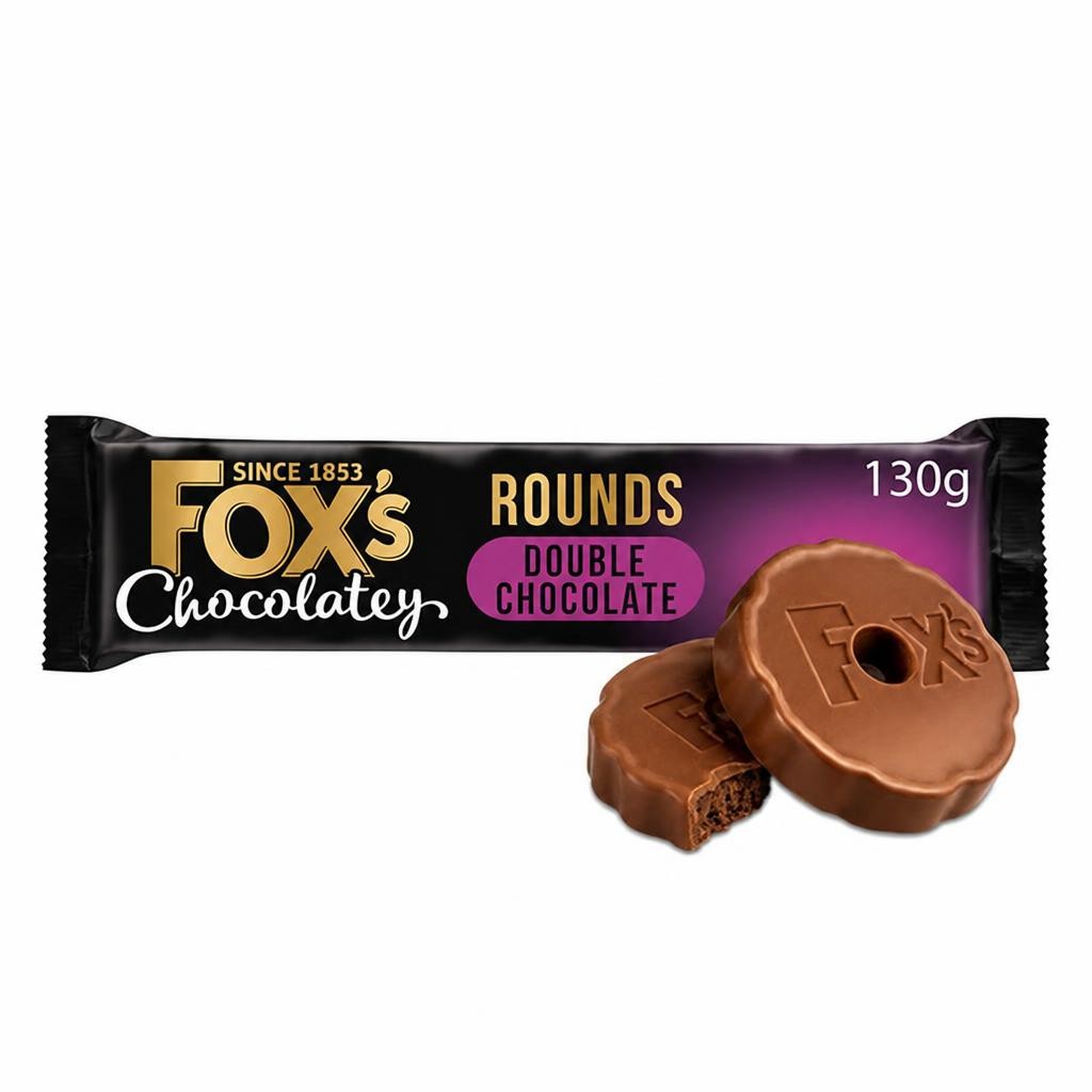 Fox's 130g Chocolatey Biscuits Double Chocolate Rounds