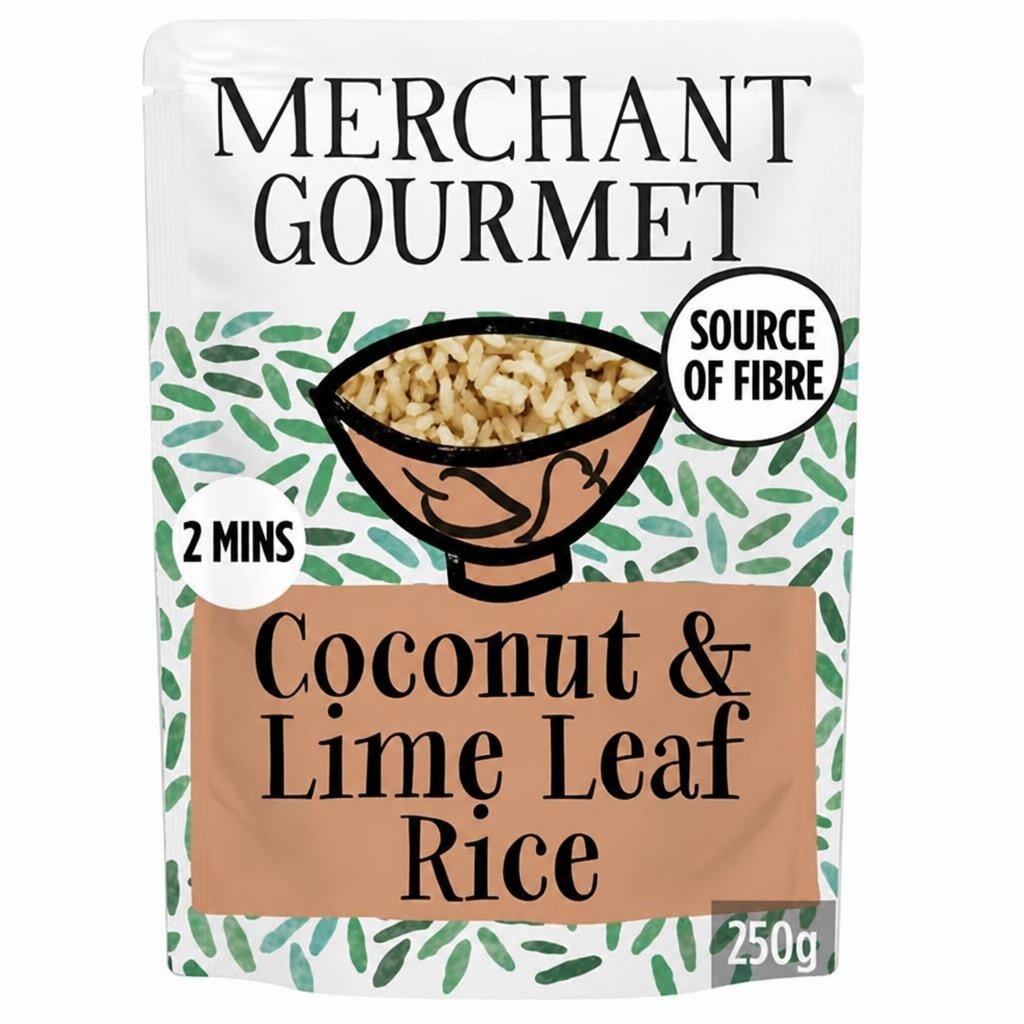 Merchant Gourmet Coconut Lime Wholegrain & White Microwave Rice 250g