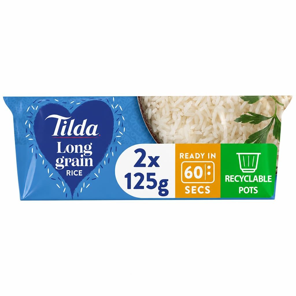 Tilda Long Grain Rice 2x125g