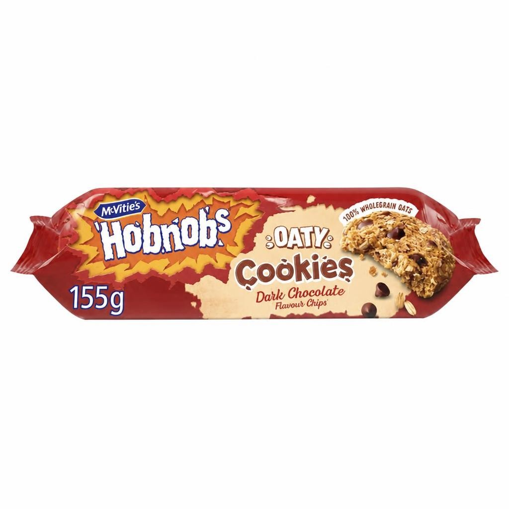 McVitie's Hobnobs Dark Chocolate Flavour Chips Oaty Cookies 155g