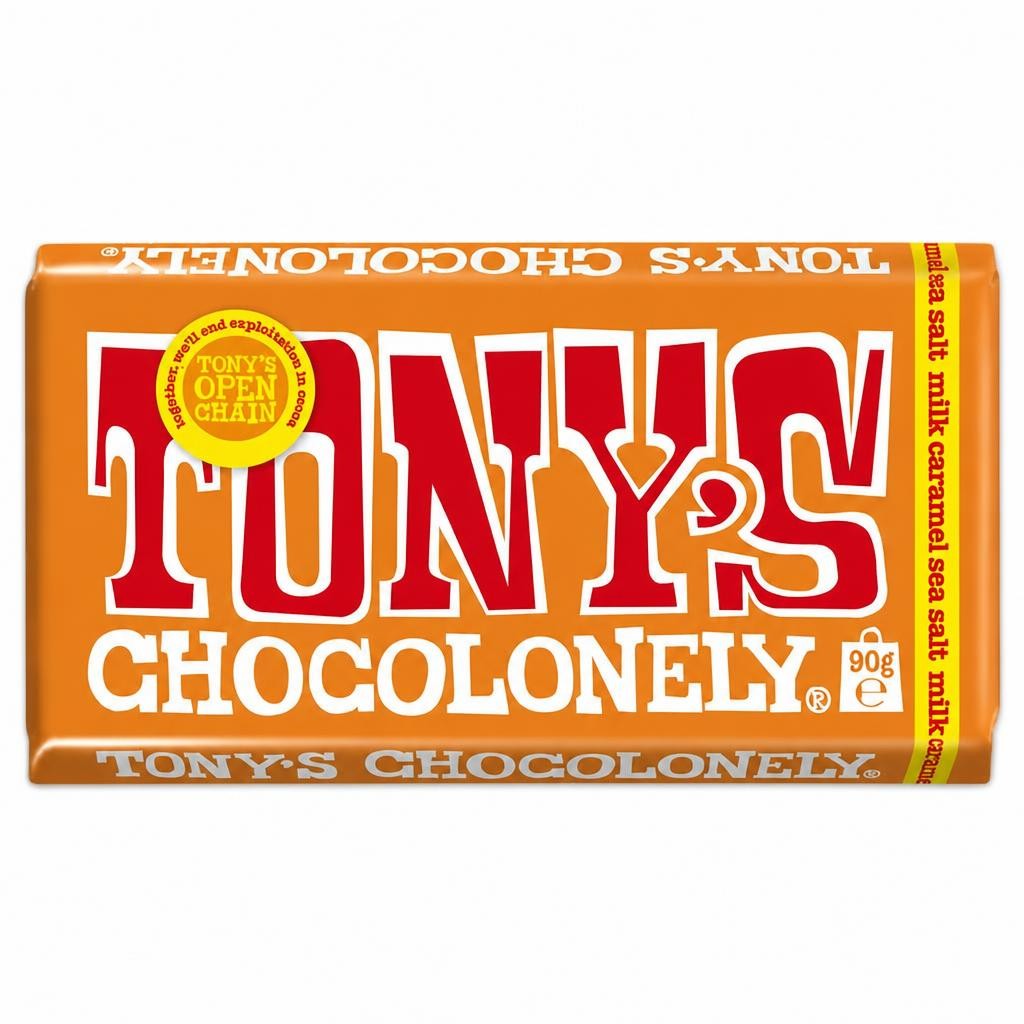 Tony's Chocolonely Milk Chocolate Caramel Sea Salt 90g