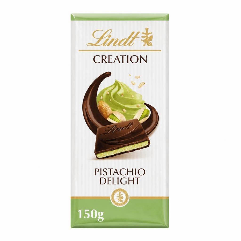 Lindt Creation Dark Pistachio Chocolate Bar 150g