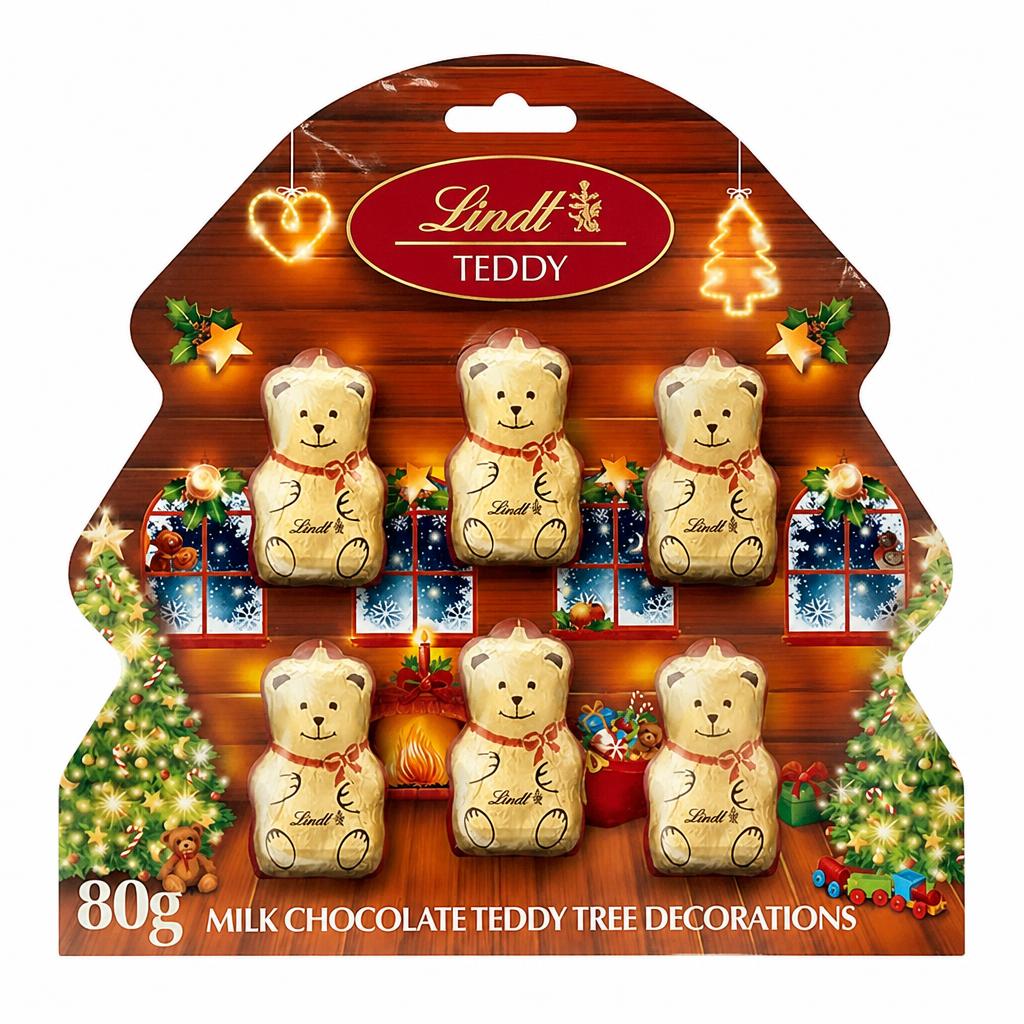 Lindt Milk Chocolate Teddy Christmas Tree Decorations 60g