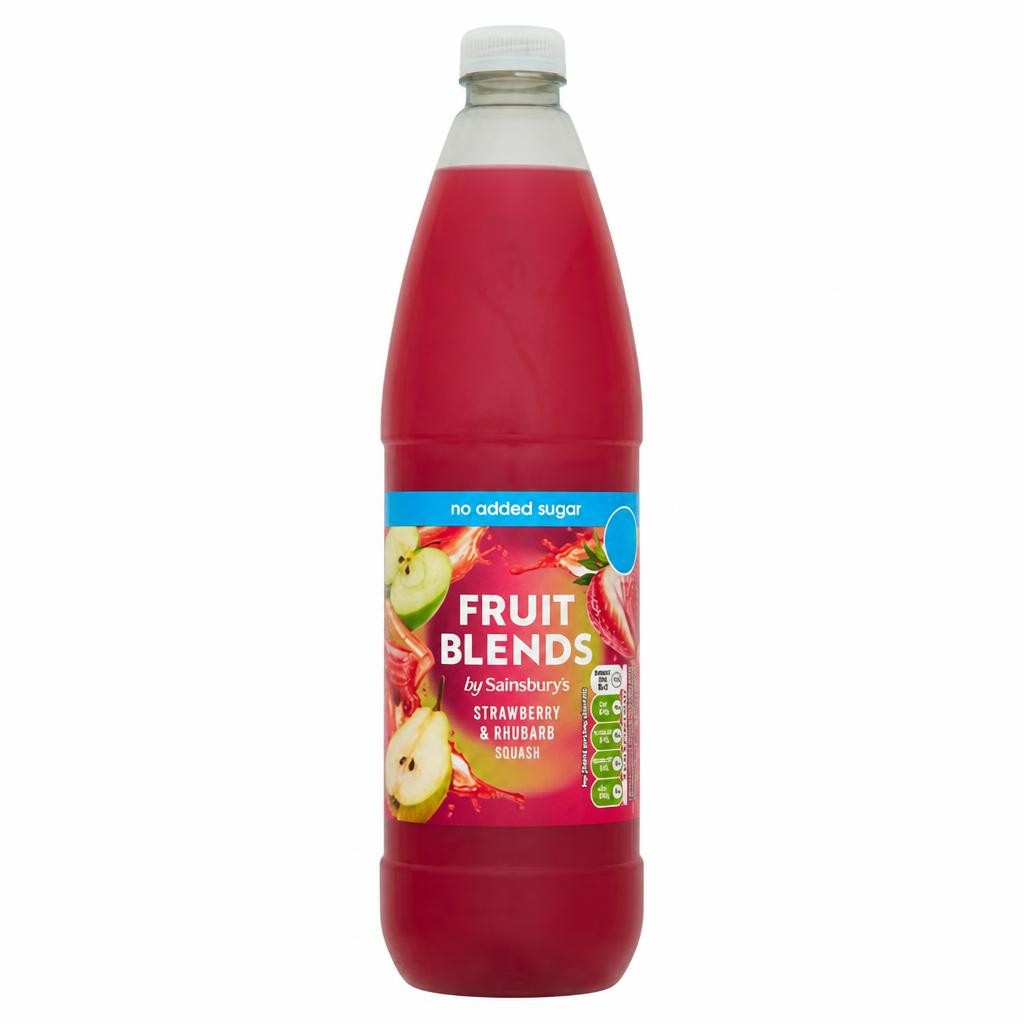 Sainsbury's Fruit Blends Strawberry & Rhubarb Squash 1L