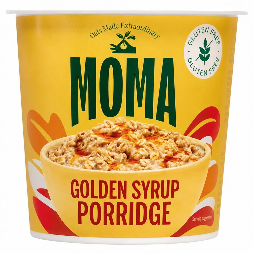 MOMA Golden Syrup Gluten Free Jumbo Oat Porridge Pot 70g
