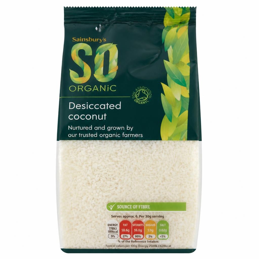 Sainsbury's Desiccated Coconut, SO Organic 200g