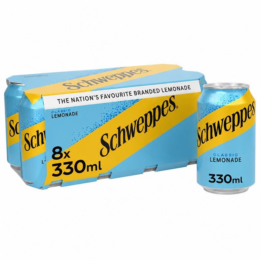 Schweppes Lemonade Cans 8 x 330ml