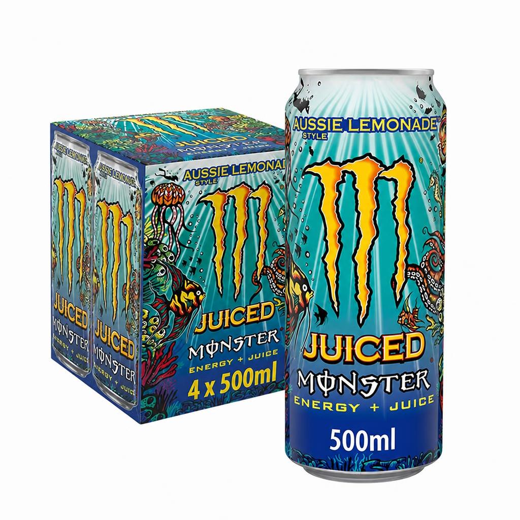 Monster Energy Drink Aussie Style Lemonade 4x500ml