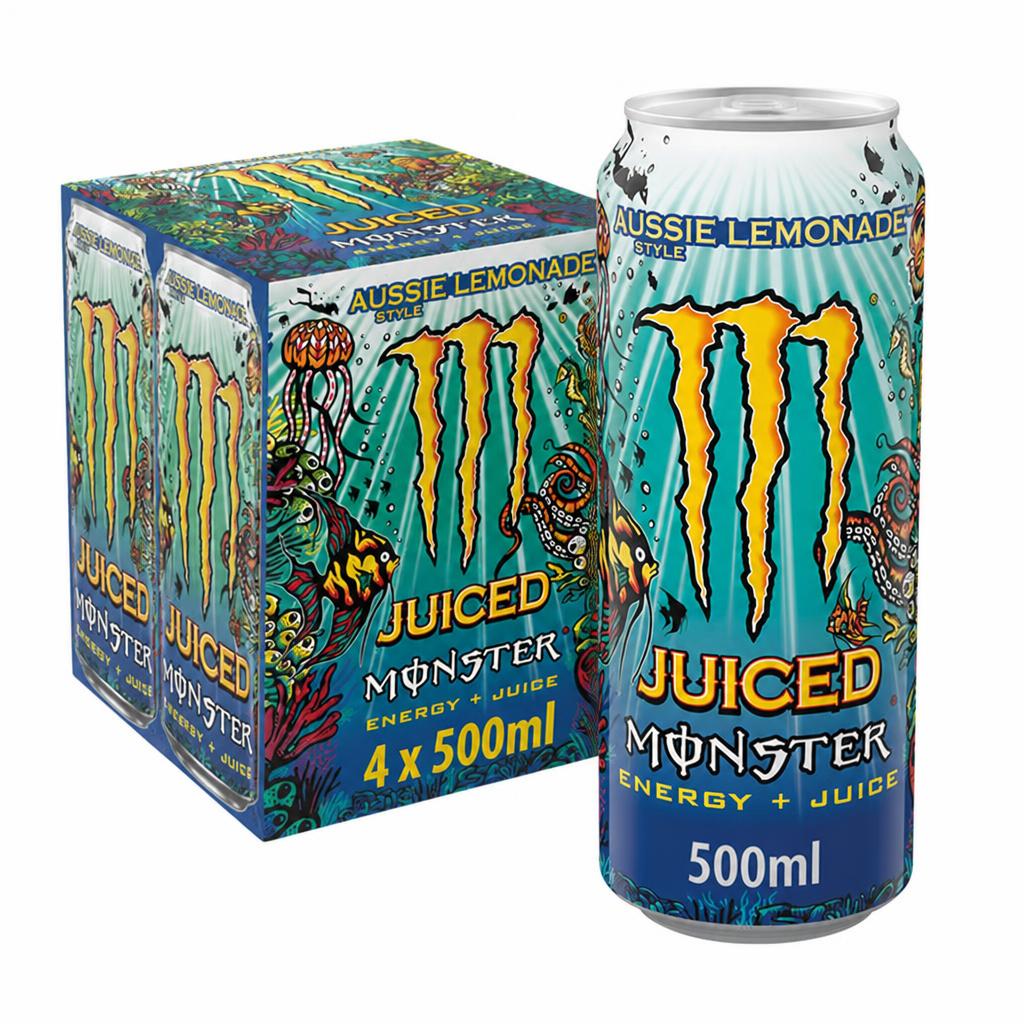 Monster Energy Drink Aussie Style Lemonade 4x500ml