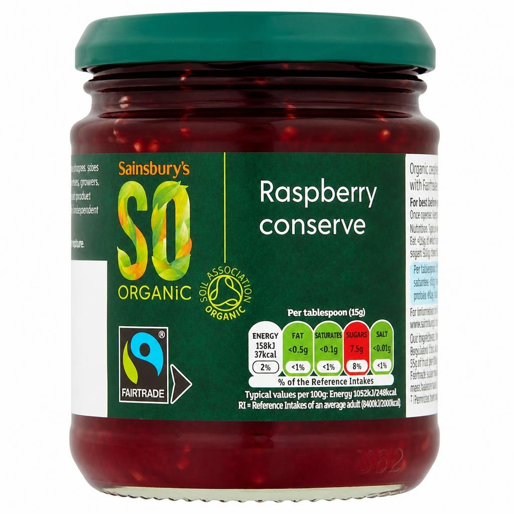 Sainsbury's Raspberry Conserve, SO Organic 340g