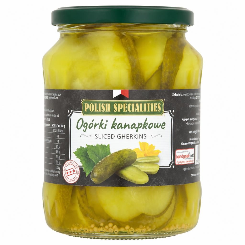 Polish Specialities Sliced Gherkins 720ml