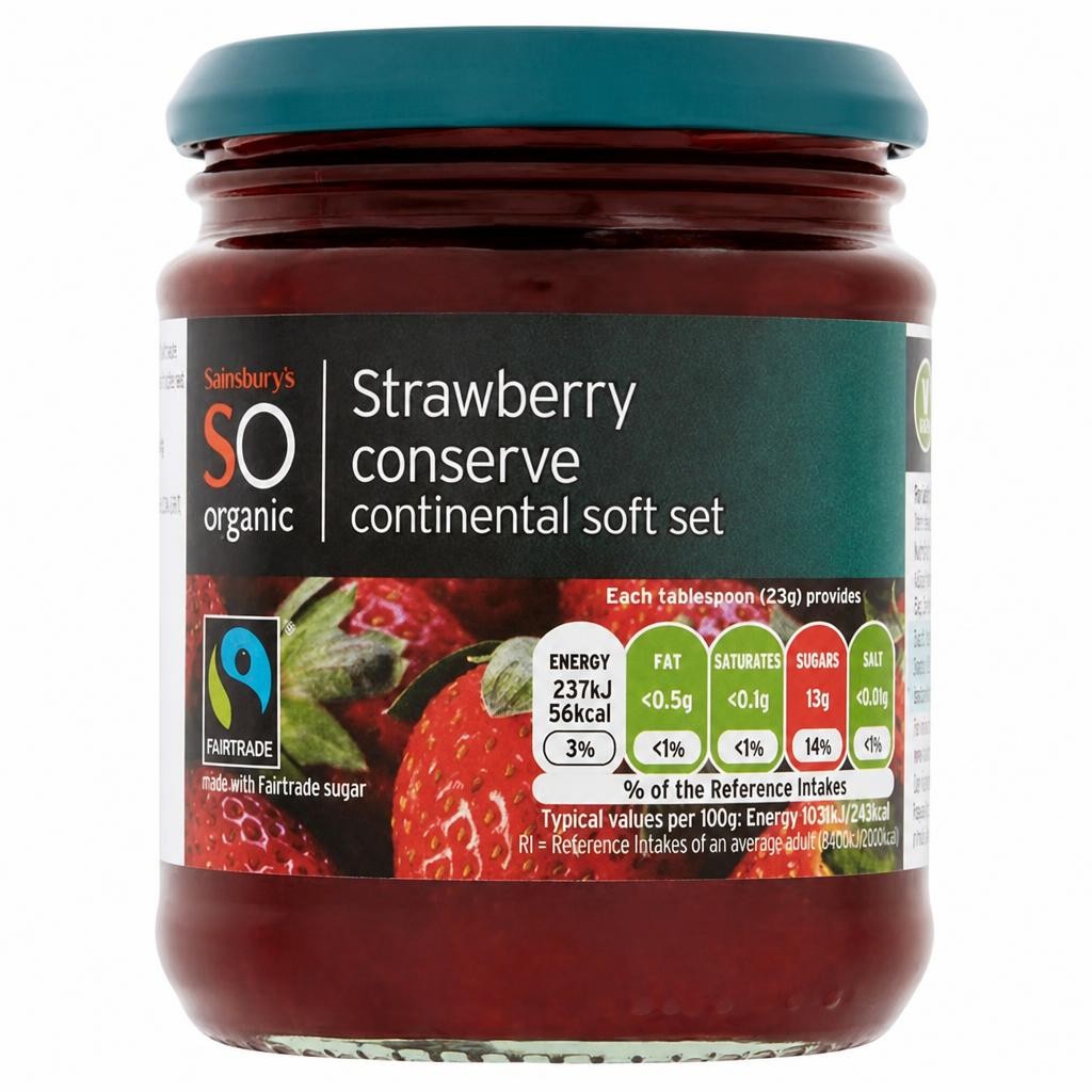 Sainsbury's Strawberry Conserve, SO Organic 340g