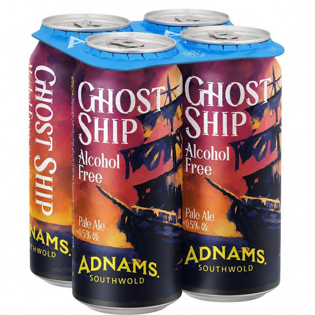 Adnams Southwold Ghost Ship 0.5% Low Alcohol Pale Ale x4 440ml