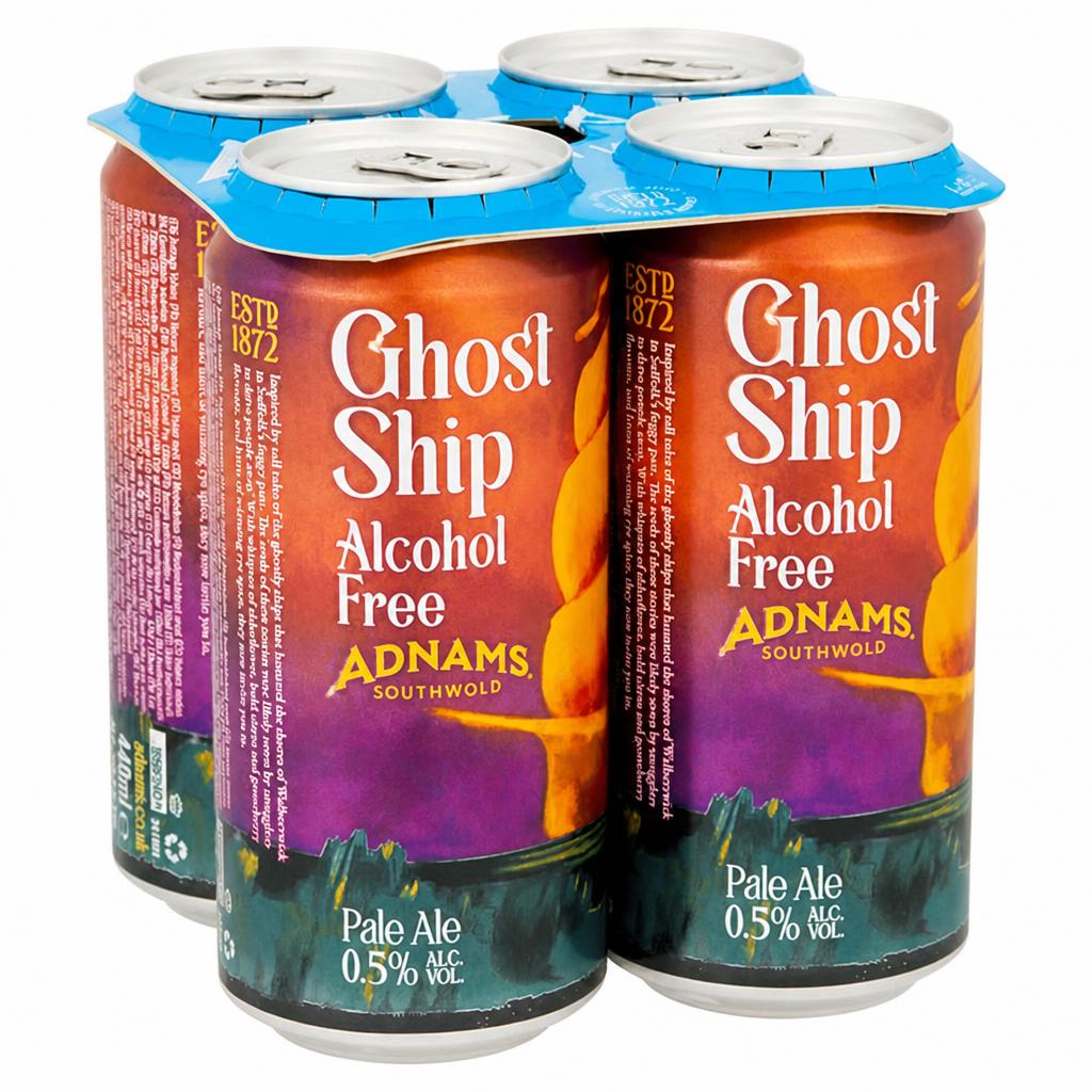Adnams Southwold Ghost Ship 0.5% Low Alcohol Pale Ale x4 440ml