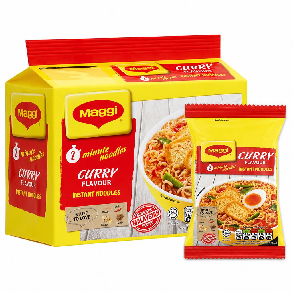 Maggi Curry Flavour Instant Noodles 5x79g