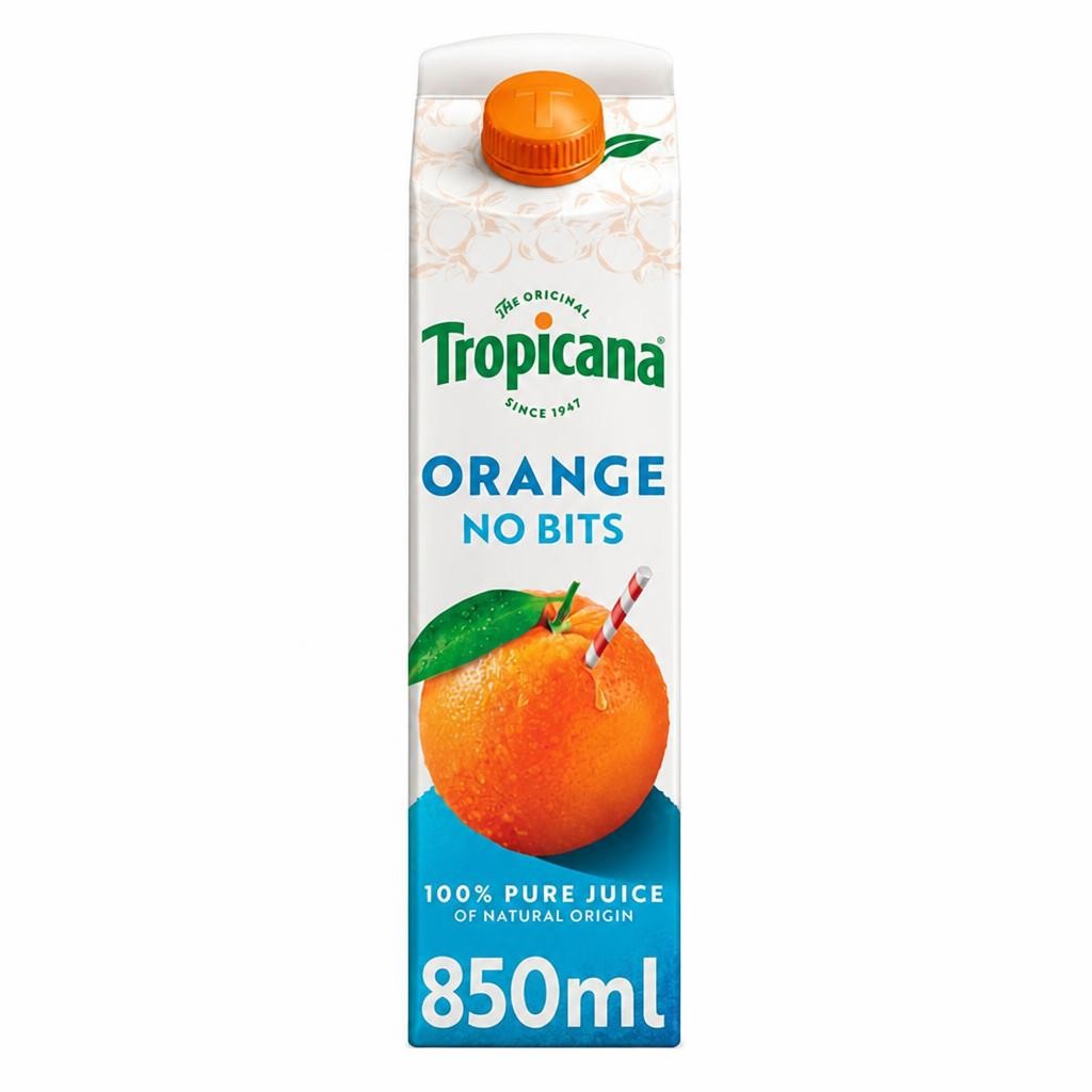 Tropicana Smooth Orange with No Bits 850ml