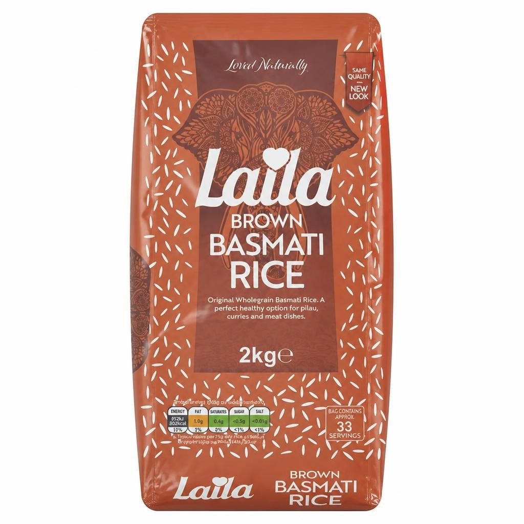 Laila Brown Basmati Rice 2kg