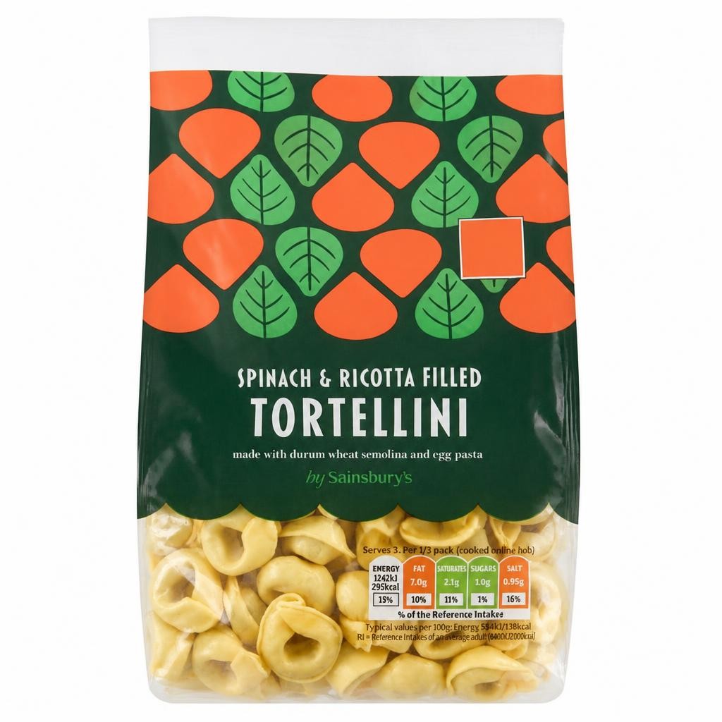 Sainsbury's Spinach & Ricotta Filled Tortellini 250g