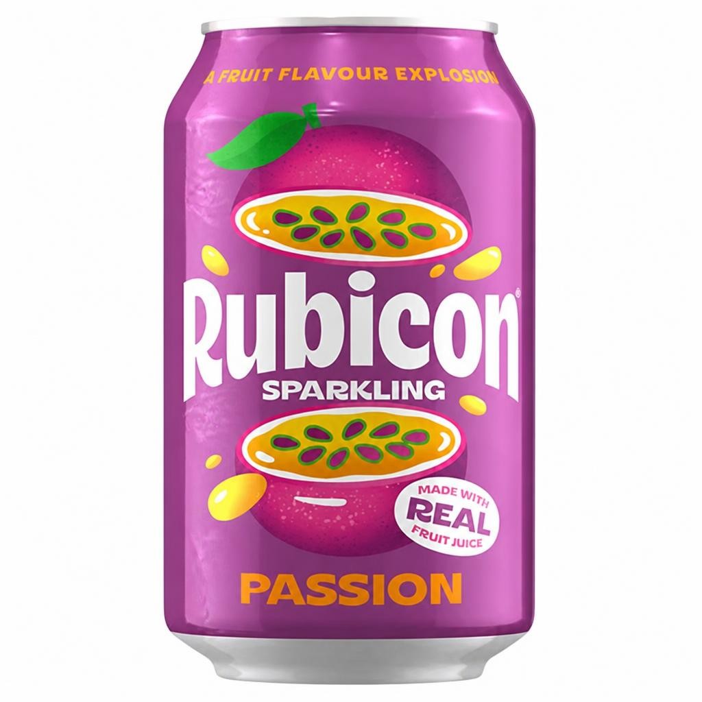 Rubicon 330ml Sparkling Passion Fruit Juice Soft Drink