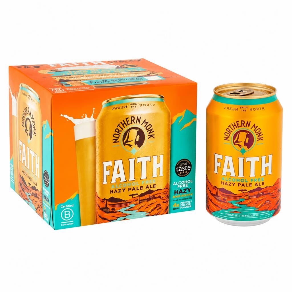Northern Monk Faith Alcohol Free Hazy Pale Ale 4 x 330ml