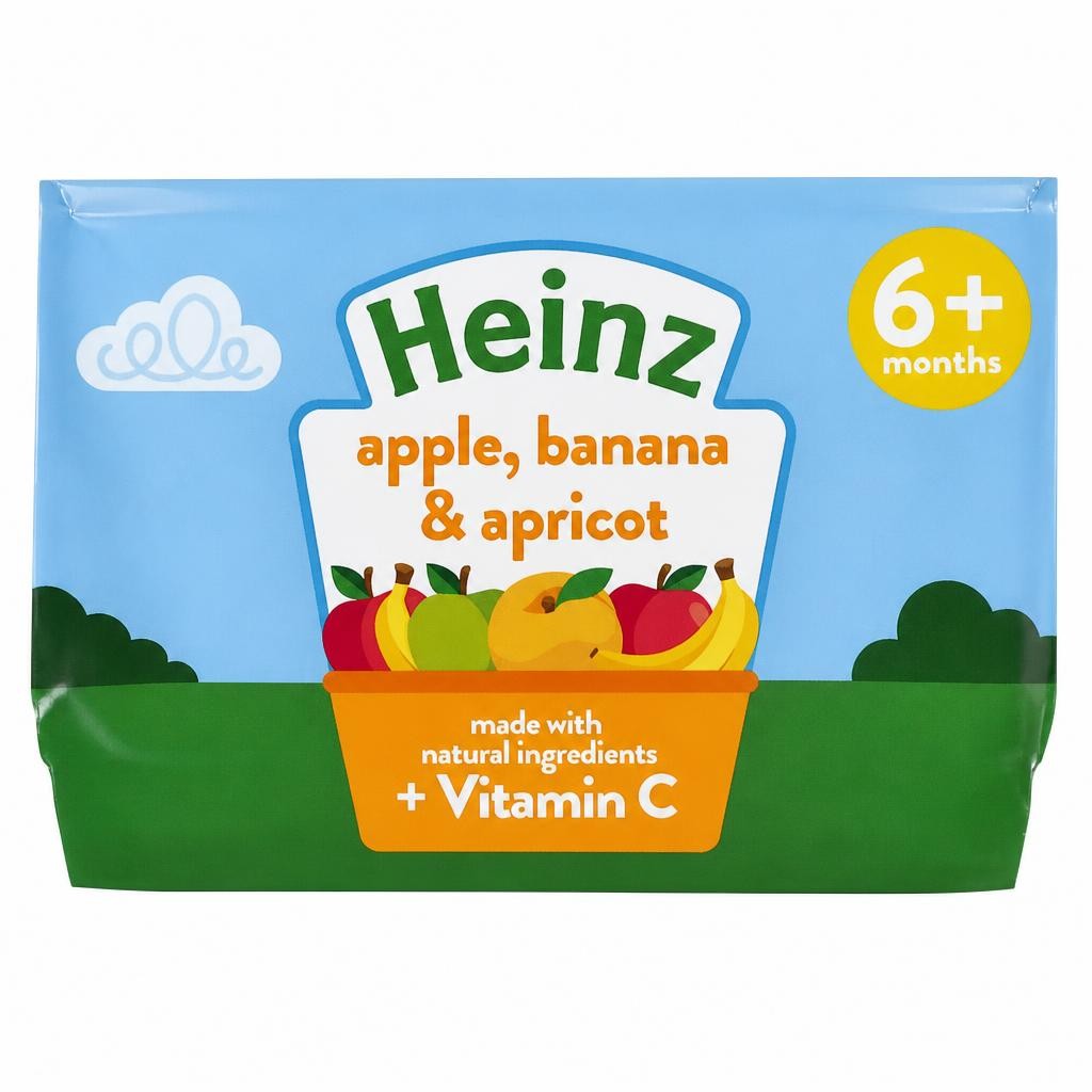 Heinz By Nature Apple Banana & Apricot 6+ Months 4x100g