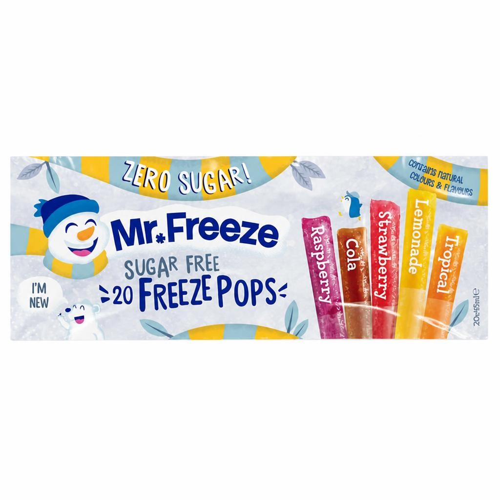 Mr. Freeze 20 x 45ml Sugar Free Freeze Pops
